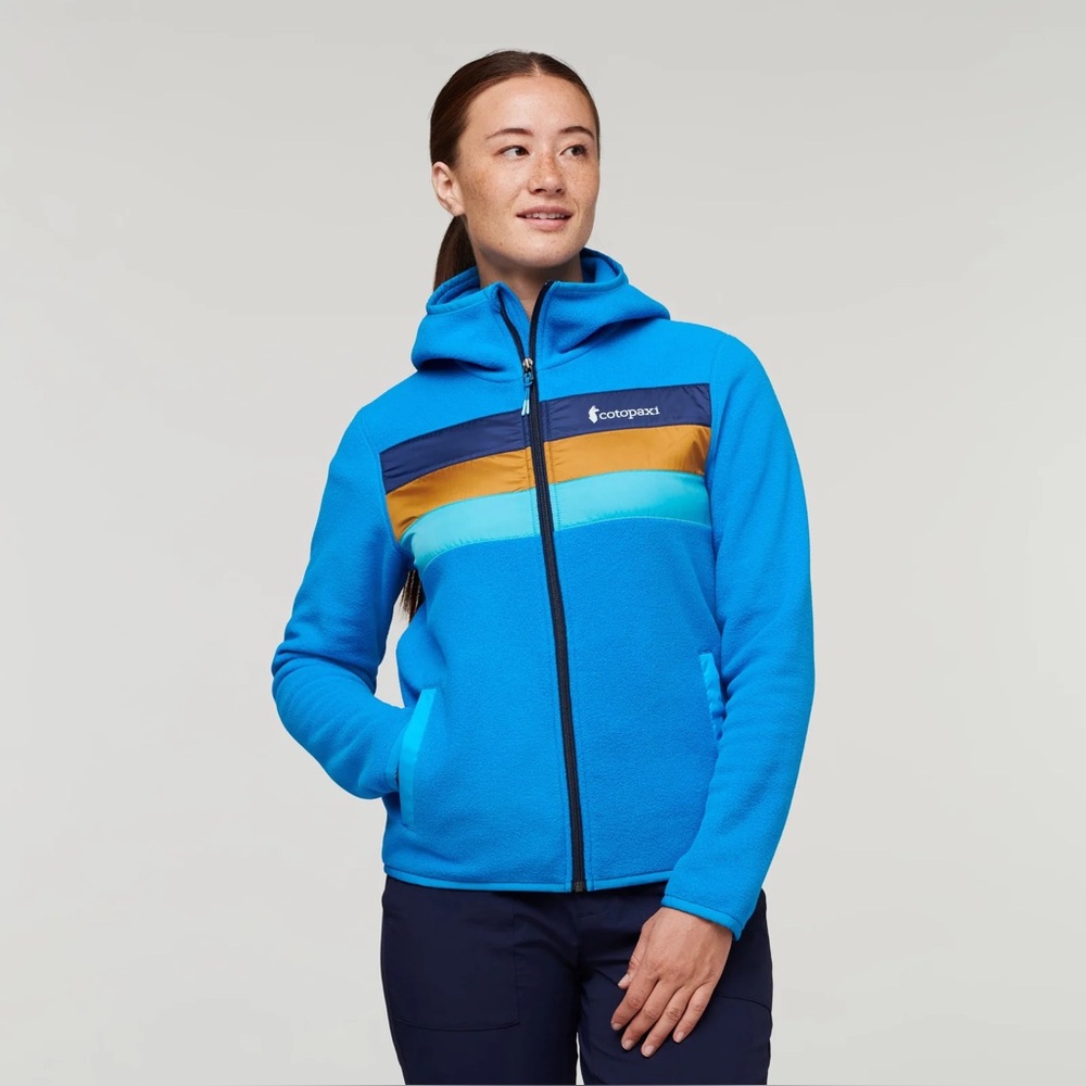 Cotopaxi Teca Fleece Hooded Full Zip Jacket XL Blue Colorblock